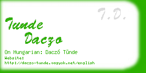 tunde daczo business card
